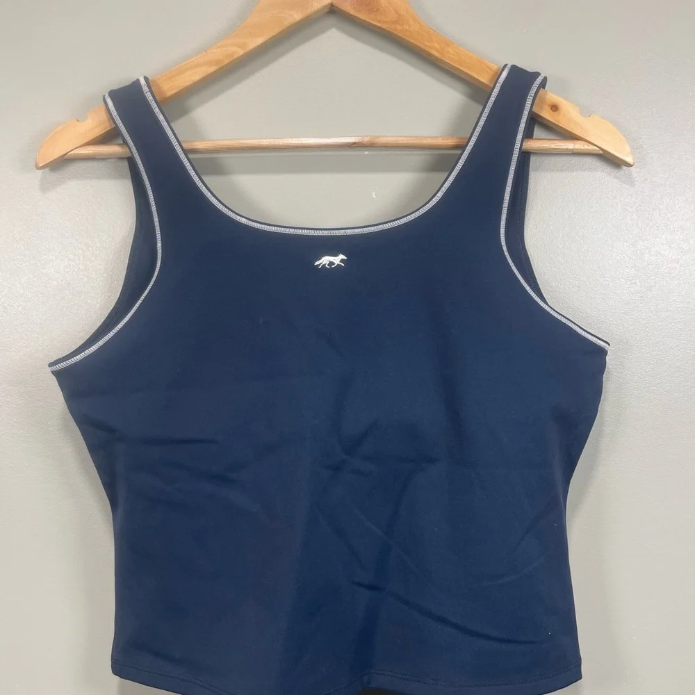 Fore-Té Navy Blue Workout Top Club Attire - Picture 4 of 7